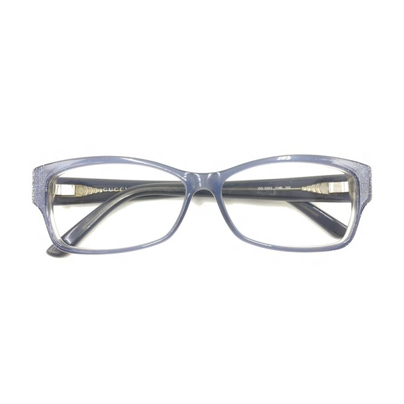 Gucci GG 3203 YHR Clear Blue Glitter Eyeglasses Frames 53-13 135 Italy Designer - Picture 12 of 12